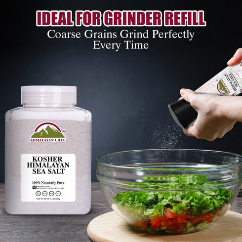 Himalayan Chef Kosher Sea Salt - 5 lbs Plastic Jar | 2 Pack